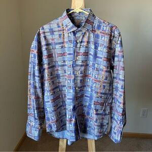 Stylish Multicolor Geometric Button Down Shirt
